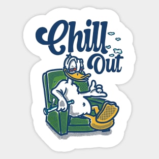 the donal duck chill Sticker